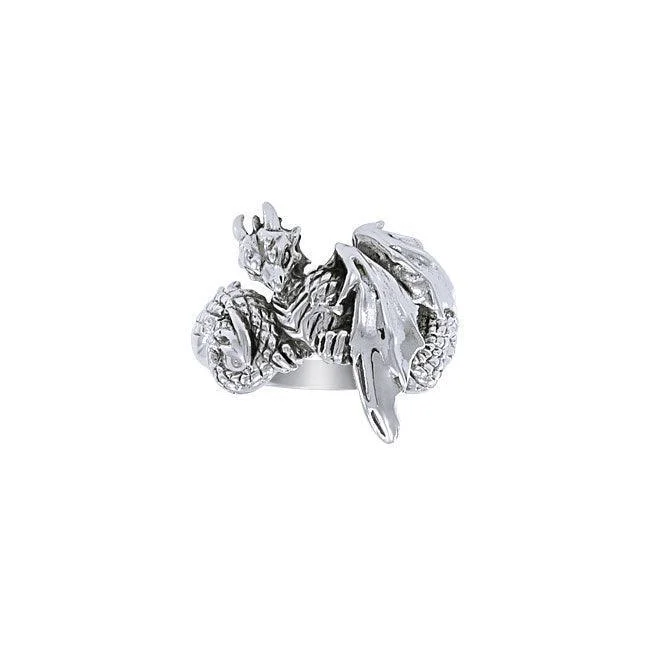 Dragon Wrap Silver Ring TR1504