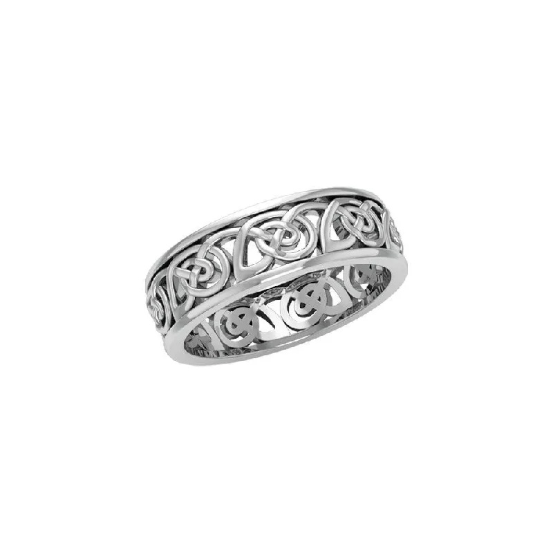 In the circle of life ~ Celtic Knotwork Sterling Silver Ring TR3453