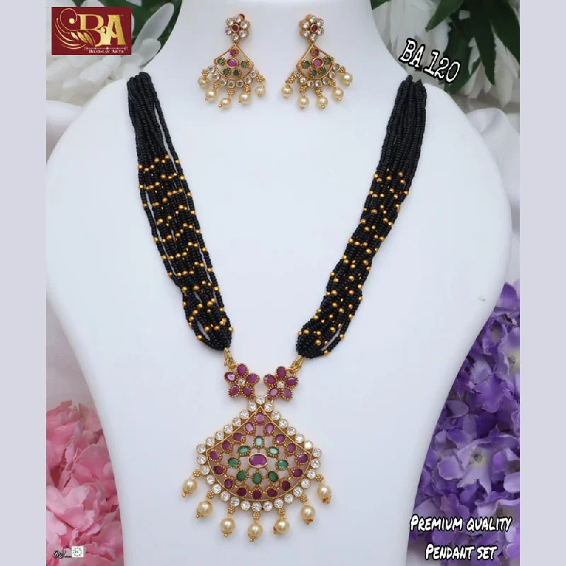 Bhargav Arts Gold Plated Long Necklace Set