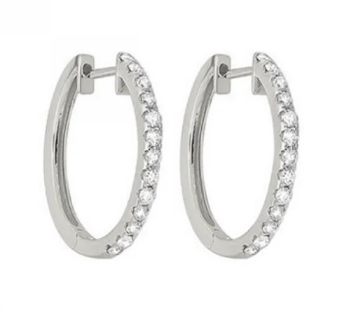 1/10 CTW Diamond Hoop Earrings