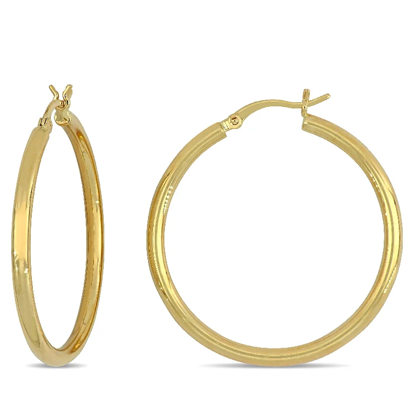 Miadora 10k Yellow Gold 35mm Hoop Earrings