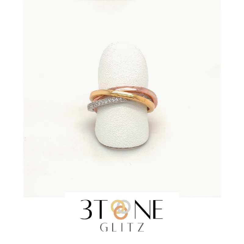 3Tone Collection - Clarity Ring Ref :3CIRCR02