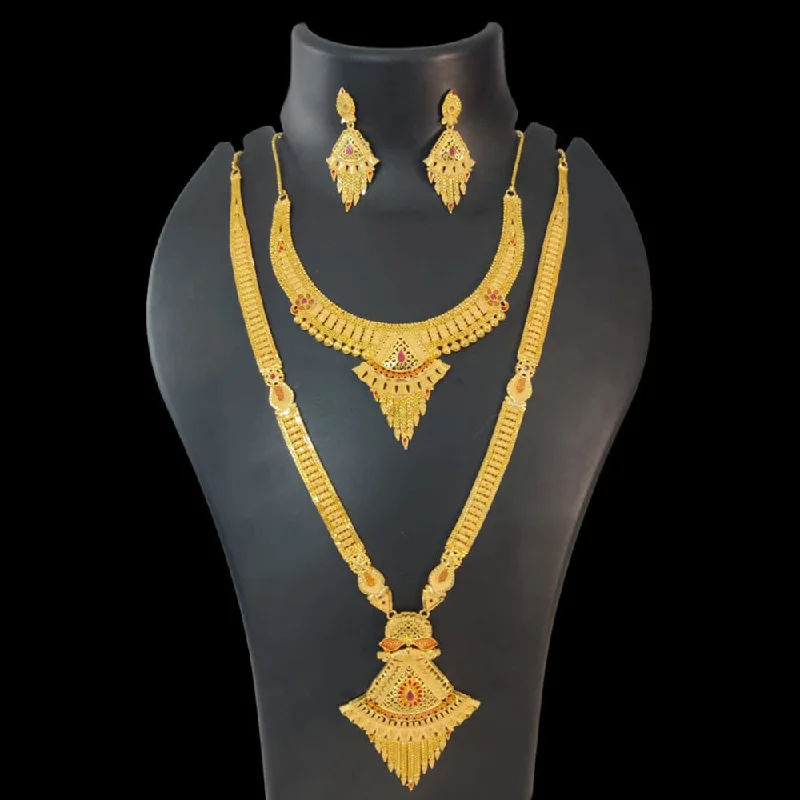 Pari Art Jewellery Forming Gold Necklace Combo