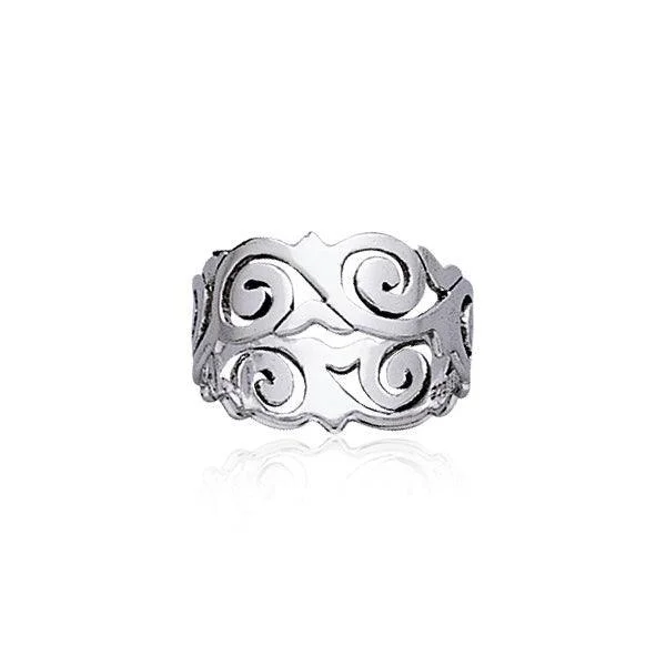 Spiral Silver Ring TR244