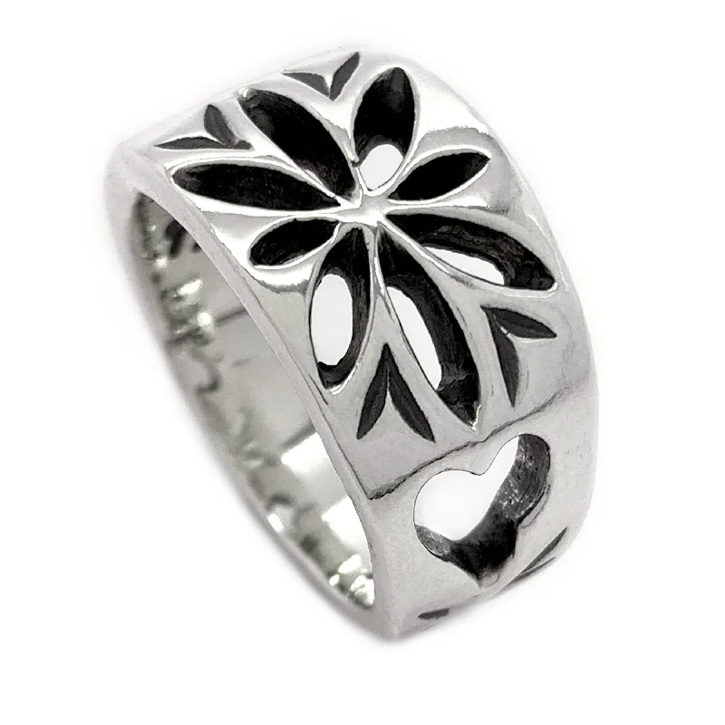 Silver Compass Rose Ring