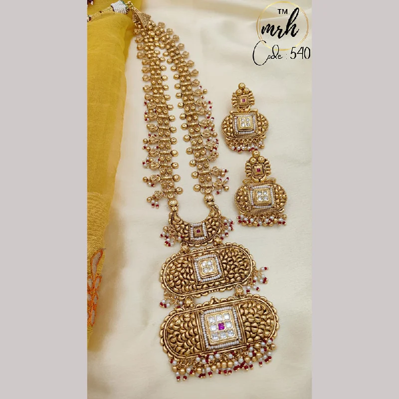 Jewel Addiction Copper Gold Long Necklace Set