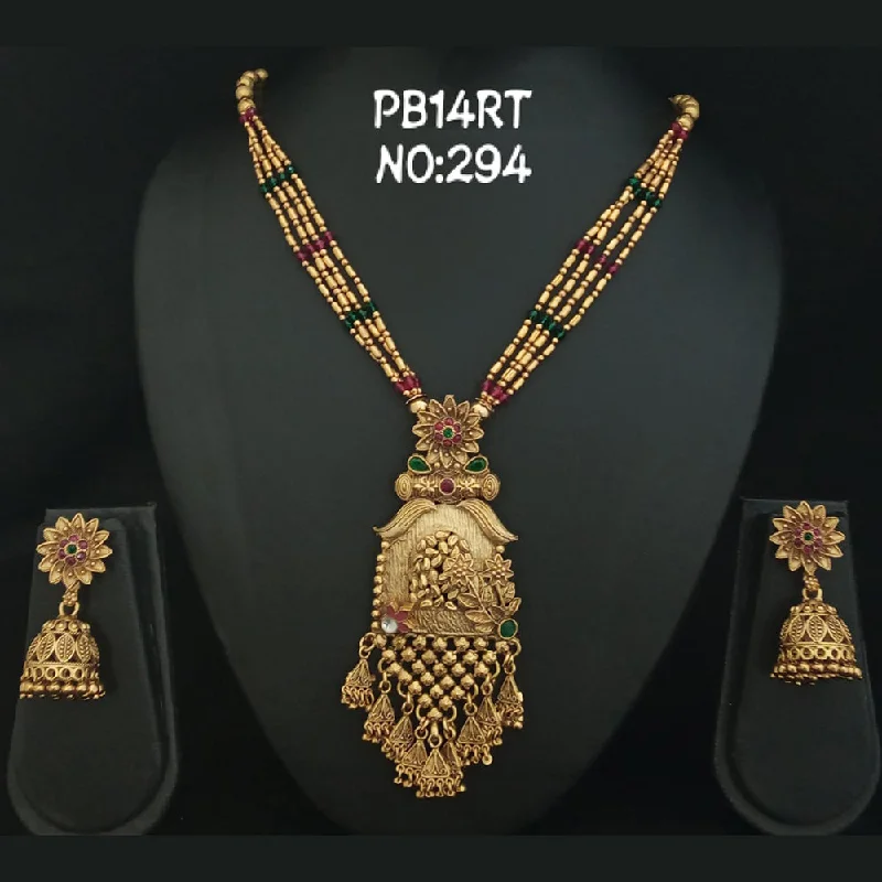 Kala Creation Gold Plated Long Necklace Set