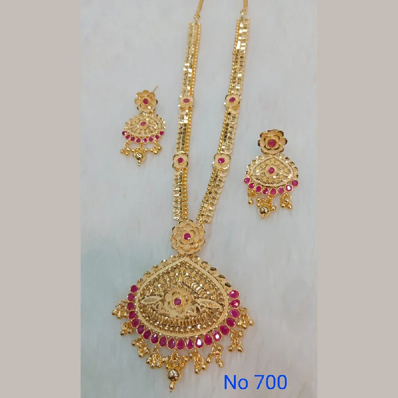 Sunrise Gold  Forming  Long Necklace Set