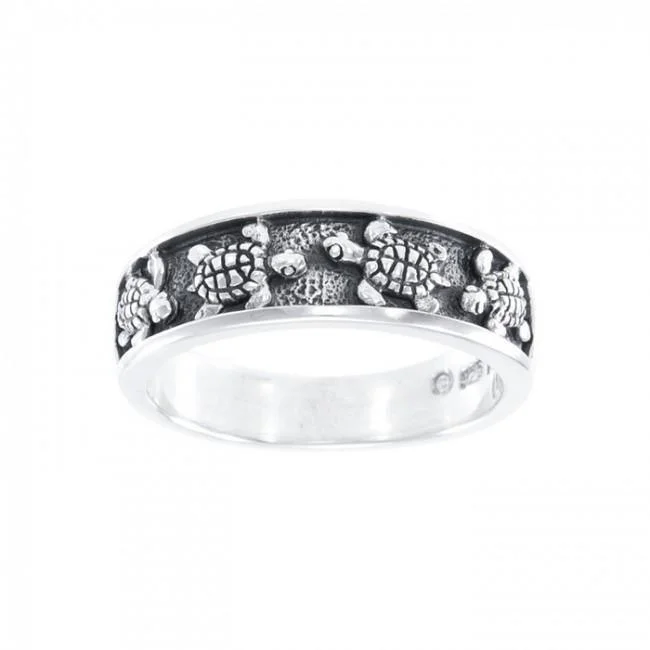 Turtle Sterling Silver Ring TR3330