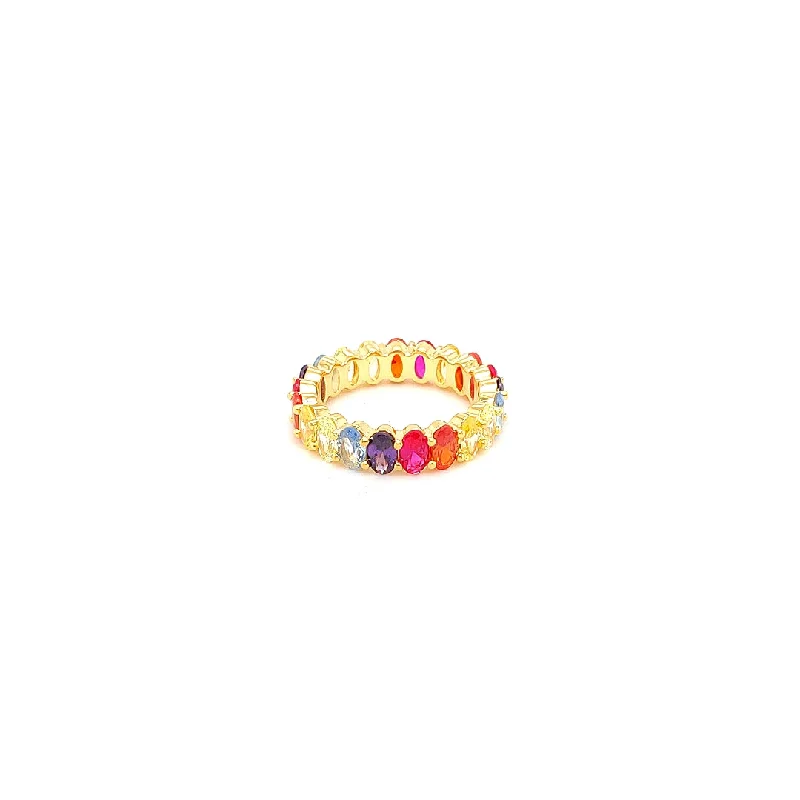 Ovale Multi Ring in Yellow Gold Plating RRORB-YG