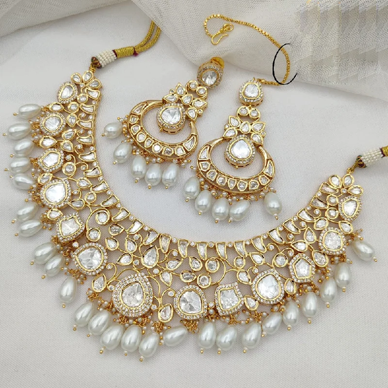 Jewel Addiction Gold Plated Kundan Necklace Set