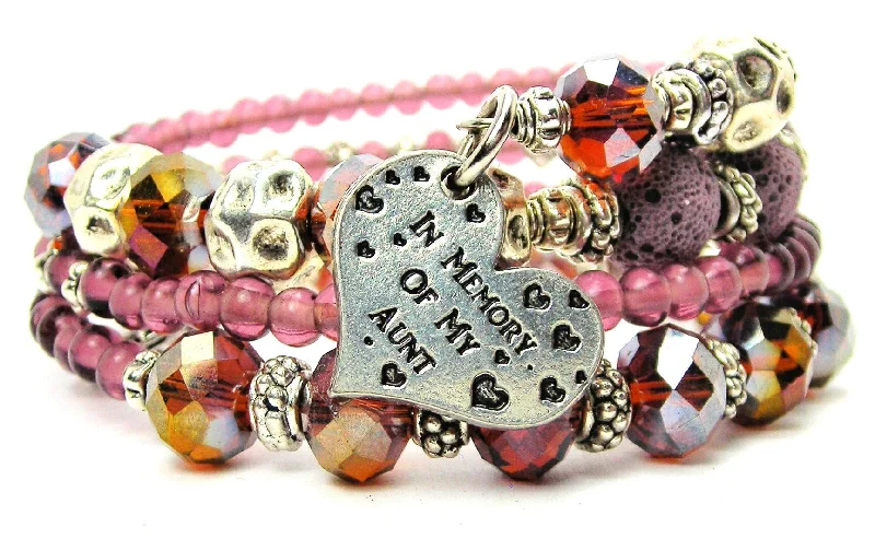 In Memory Of My Aunt Heart Multi Wrap Bracelet