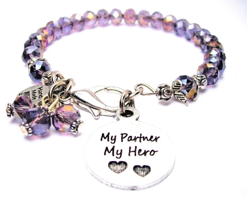 My Partner My Hero Splash of Color Crystal Bracelet