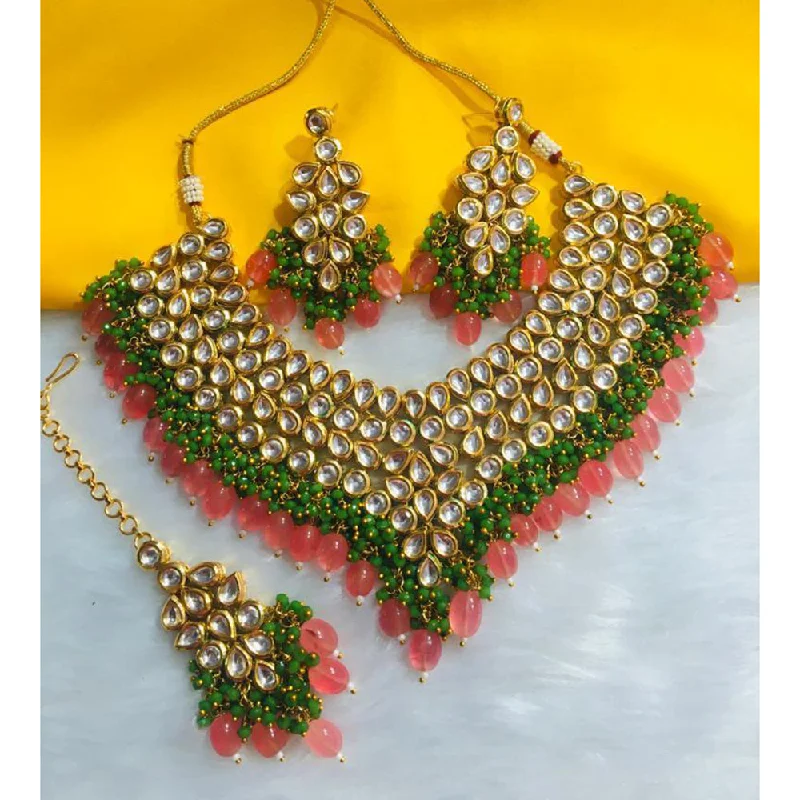 Lalita Creation Gold Plated Kundan Necklace Set