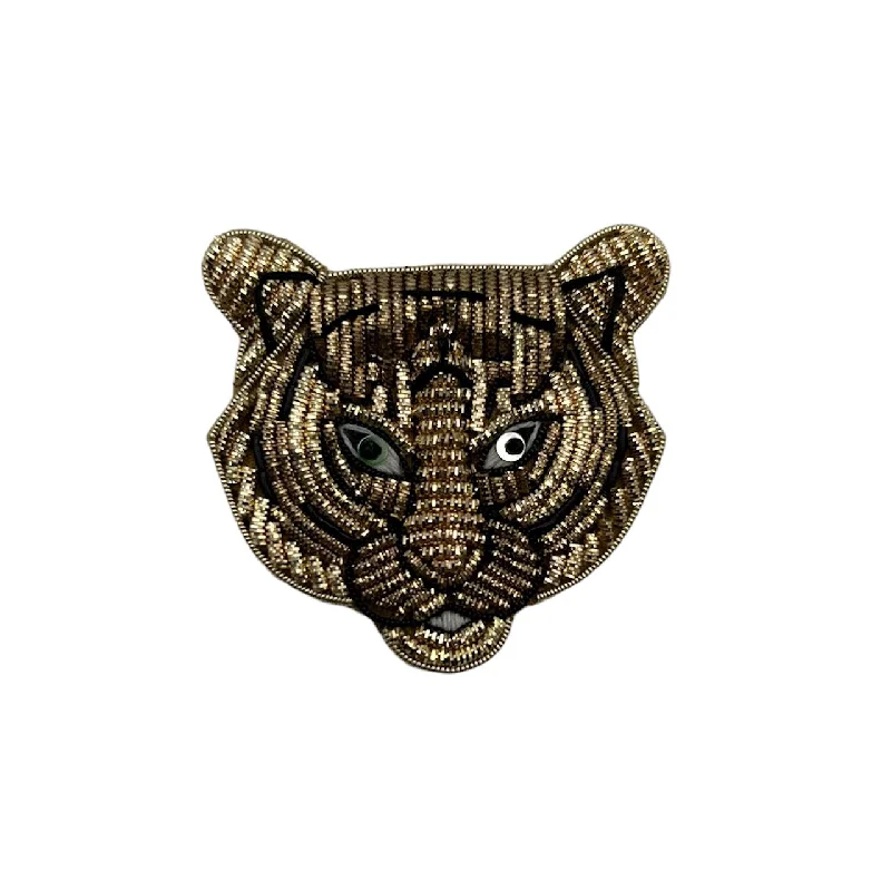 Tiger head brooch