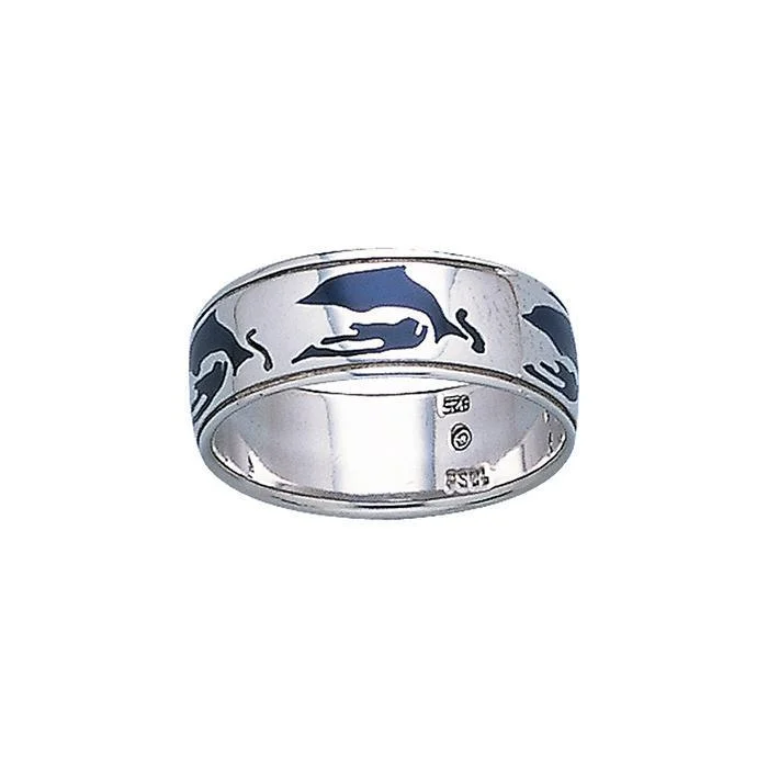 Silver Dolphin Ring TR3456