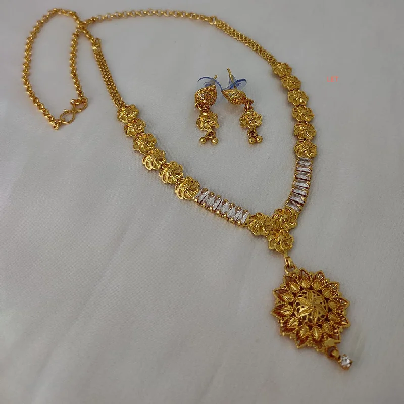 Lucentarts Jewellery Gold Plated Long Necklace Set