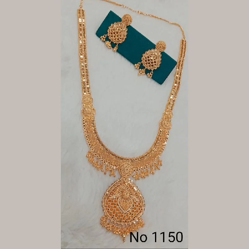 Sunrise Gold  Forming  Long Necklace Set