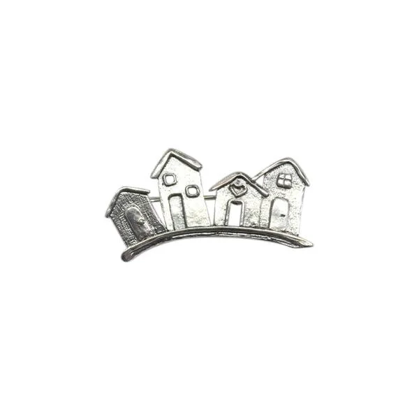 Sterling Silver Seaside Houses Brooch