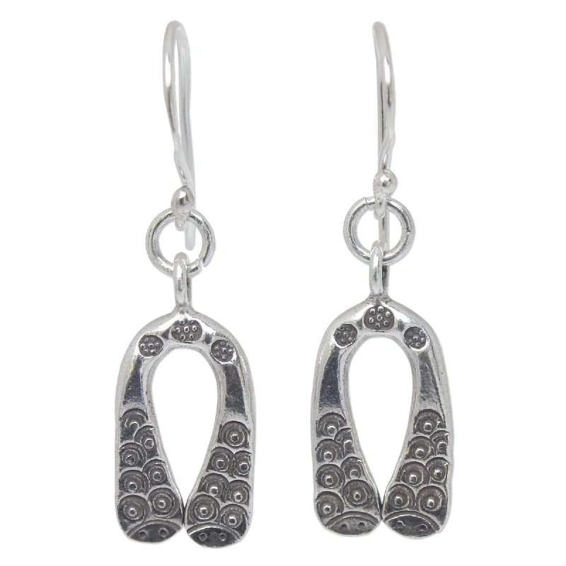 Sterling Silver 'Siamese Snakes' Earrings (Thailand)