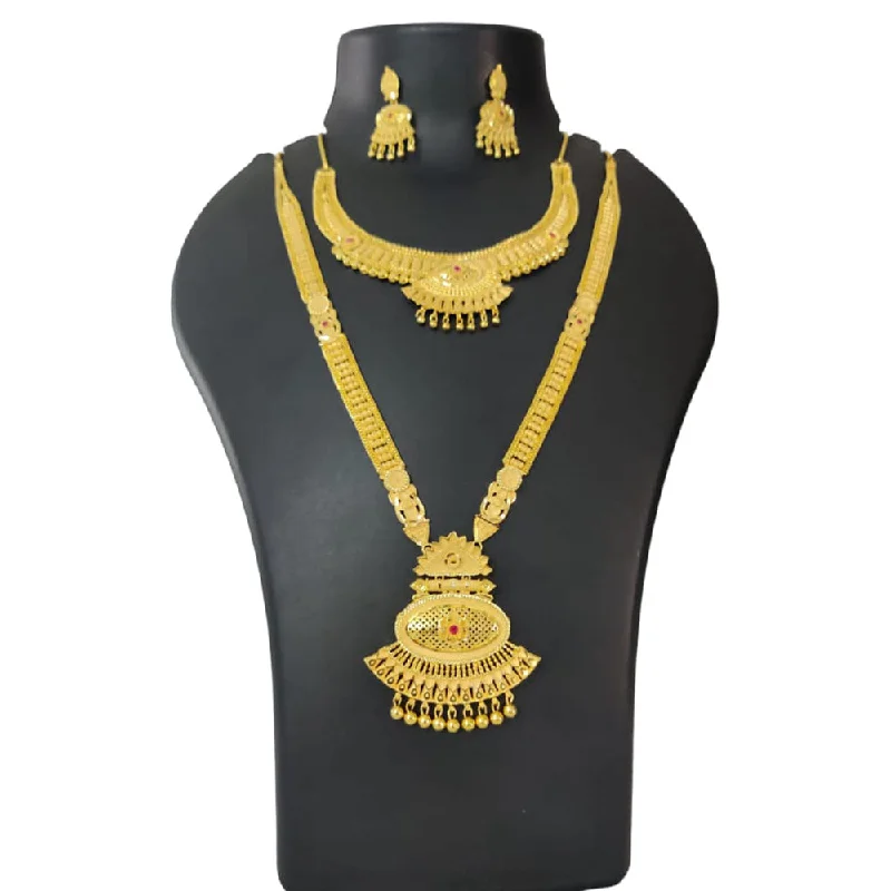 Pari Art Jewellery Forming Gold Necklace Combo