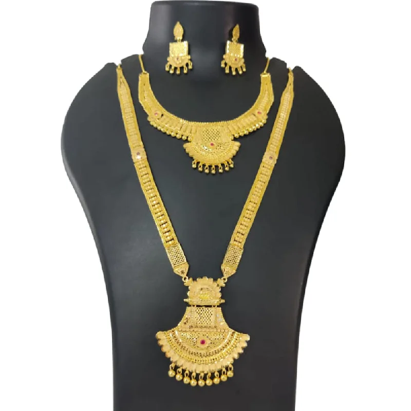 Pari Art Jewellery Forming Gold Necklace Combo