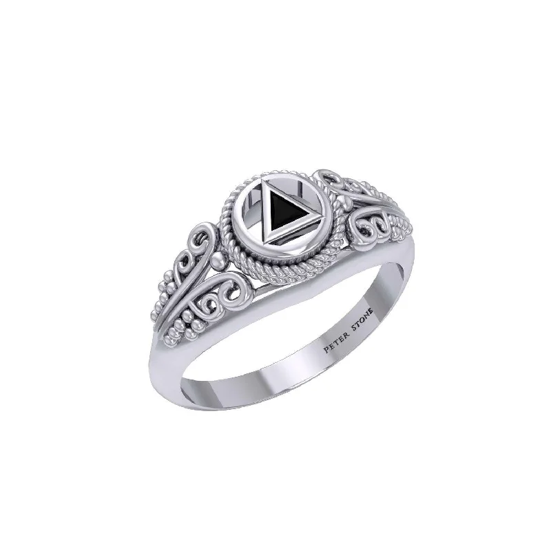 A progressive faith ~ Power Celtic Triangle Symbol Sterling Silver Ring TR288