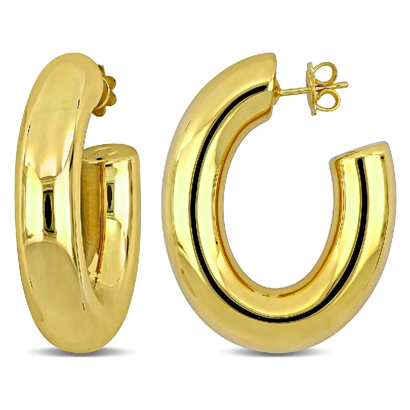 Miadora 39mm Hoop Earrings in 14K Yellow Gold