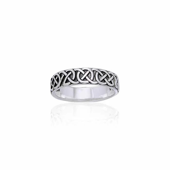 Celtic Knot Sterling Silver Ring TRI883