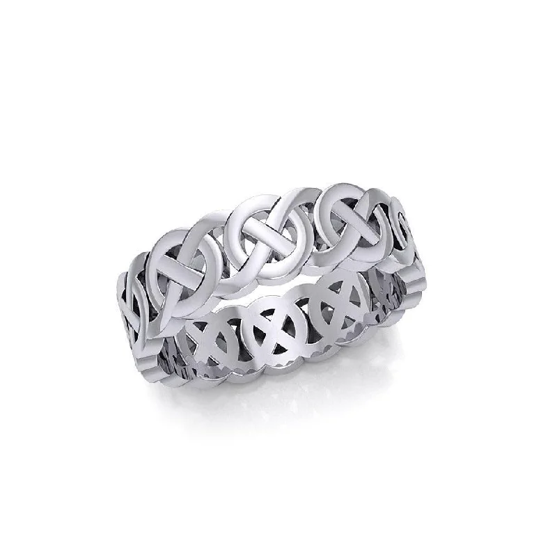 Celtic Knotwork Sterling Silver Ring TR396