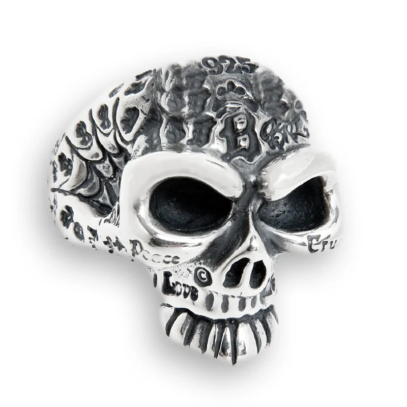 Graffiti Master Half-Skull Ring