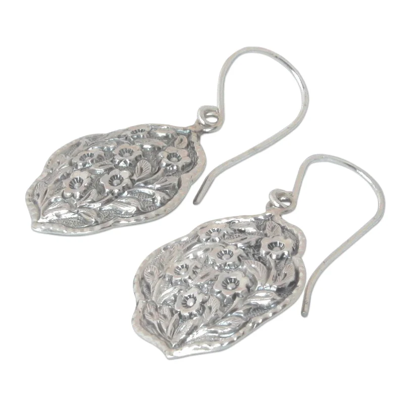 Sterling Silver 'Spring Bouquet' Flower Earrings (Thailand)