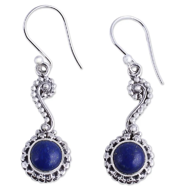 Sterling Silver 'Marina' Lapis Lazuli Earrings