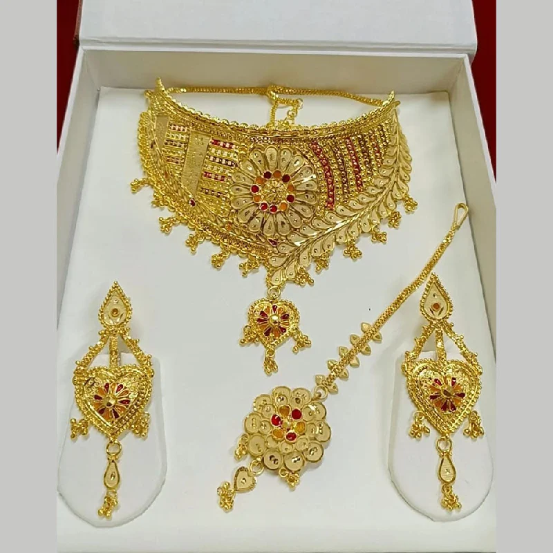 Pari Art Jewellery Forming Gold Necklace Set