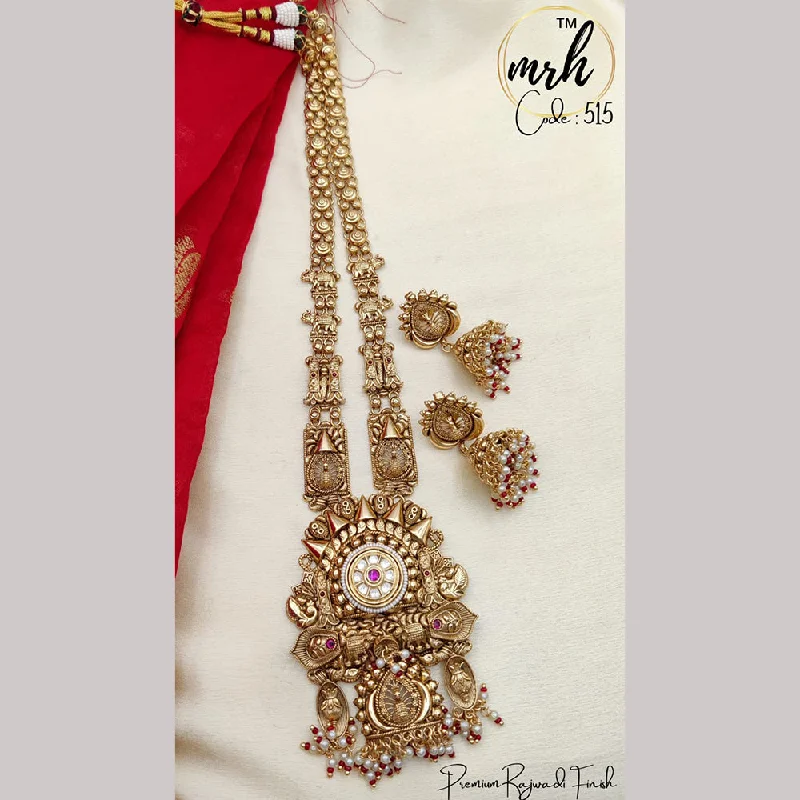 Jewel Addiction Copper Gold Long Necklace Set