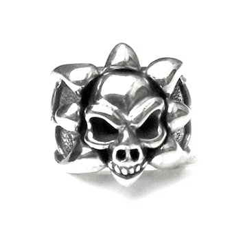 Tribal Band Ring with Skull