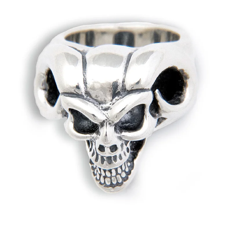 Ram Good Luck Skull Ring