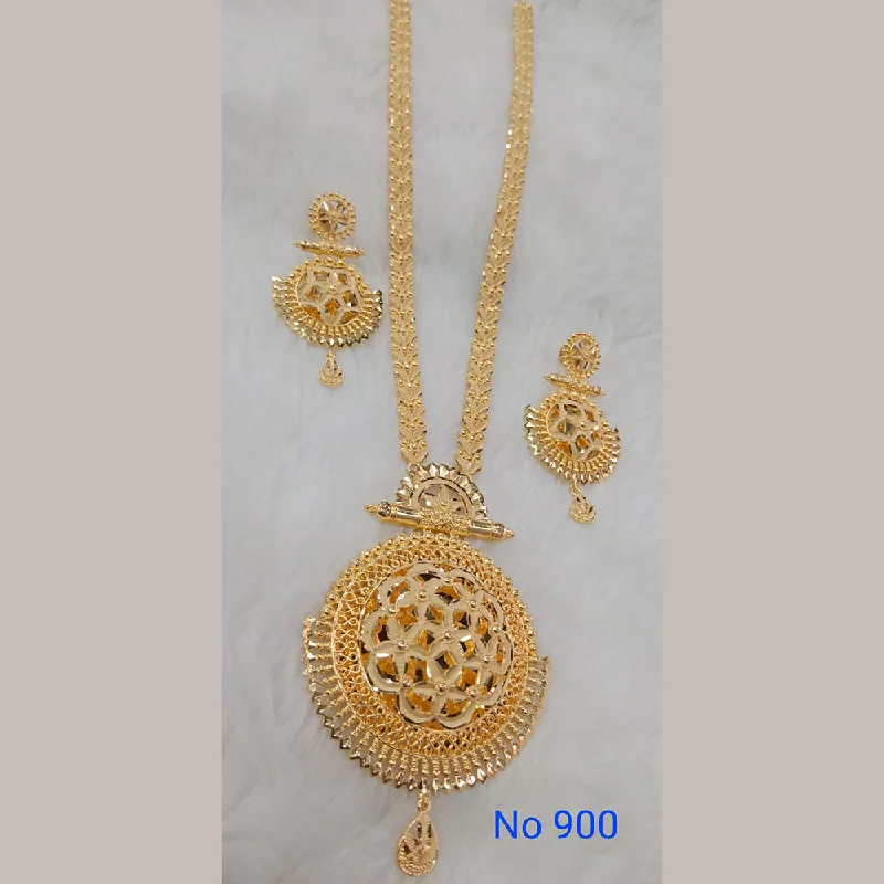 Sunrise Gold  Forming  Long Necklace Set