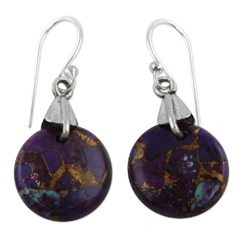 NOVICA Handmade Moon Enigma Sterling Silver Dangle Earrings (India)