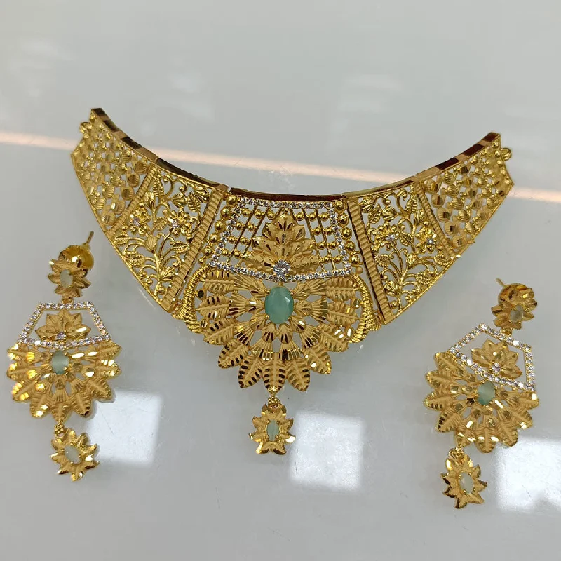 Pari Art Jewellery Forming Gold Necklace Set