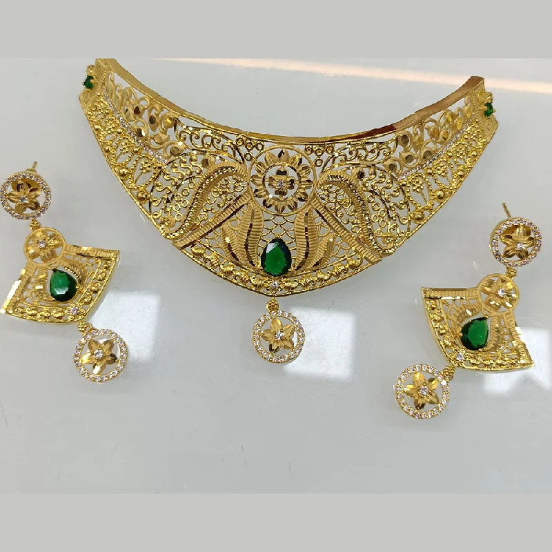 Pari Art Jewellery Forming Gold Necklace Set